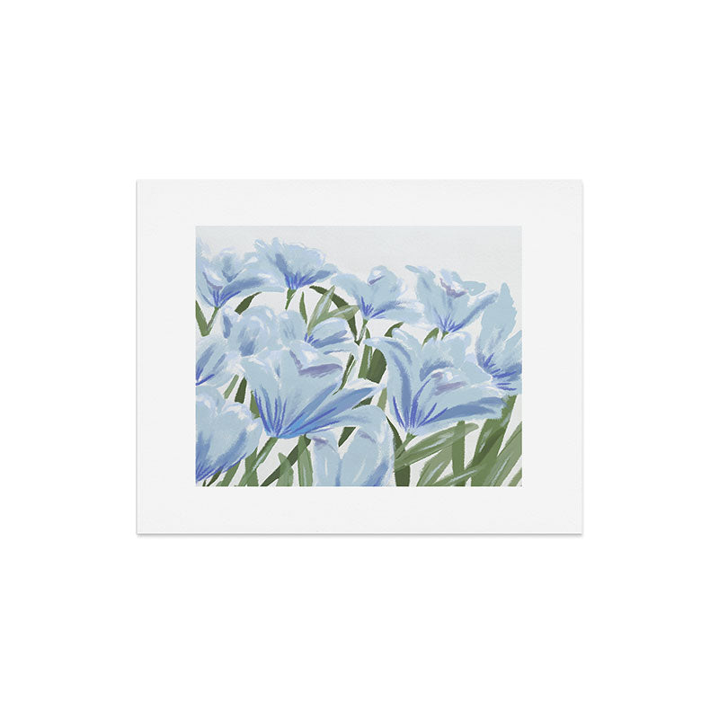DENY Designs blue blooms Art Print