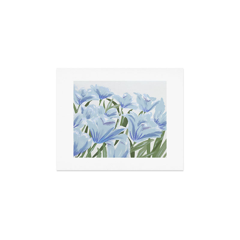 DENY Designs blue blooms Art Print