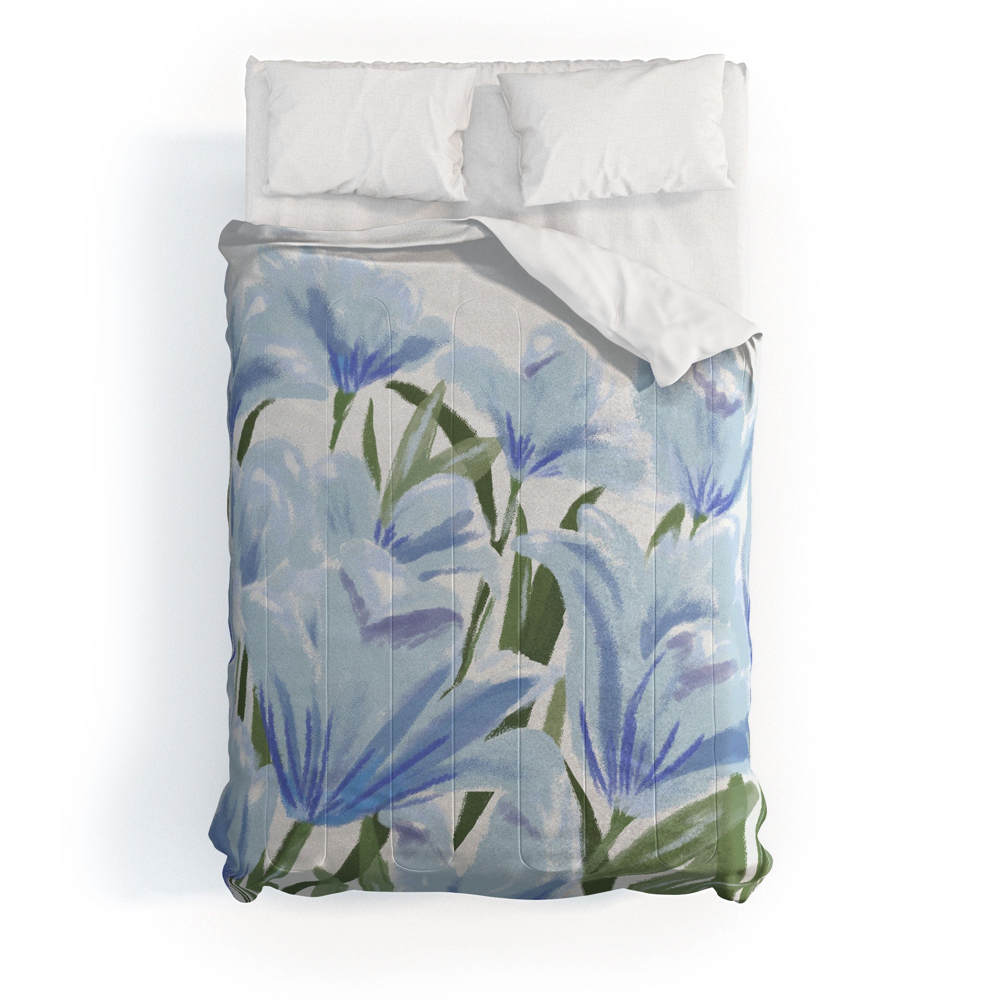 DENY Designs blue blooms Comforter