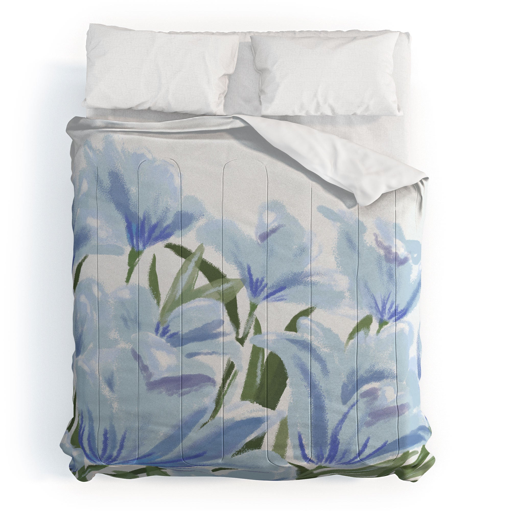 DENY Designs blue blooms Comforter