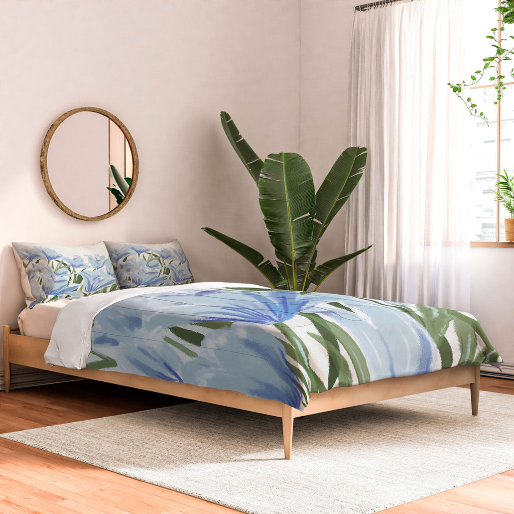 DENY Designs blue blooms Comforter