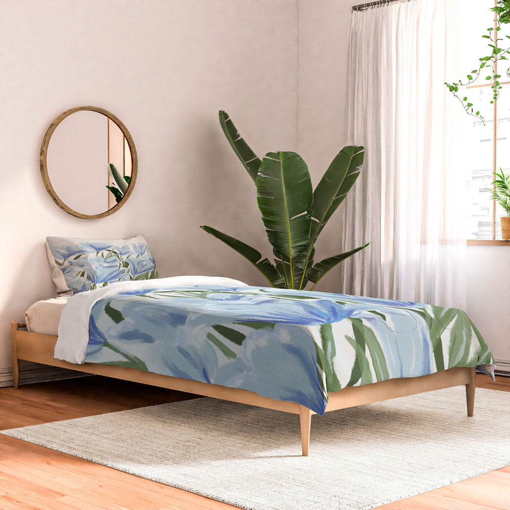 DENY Designs blue blooms Comforter
