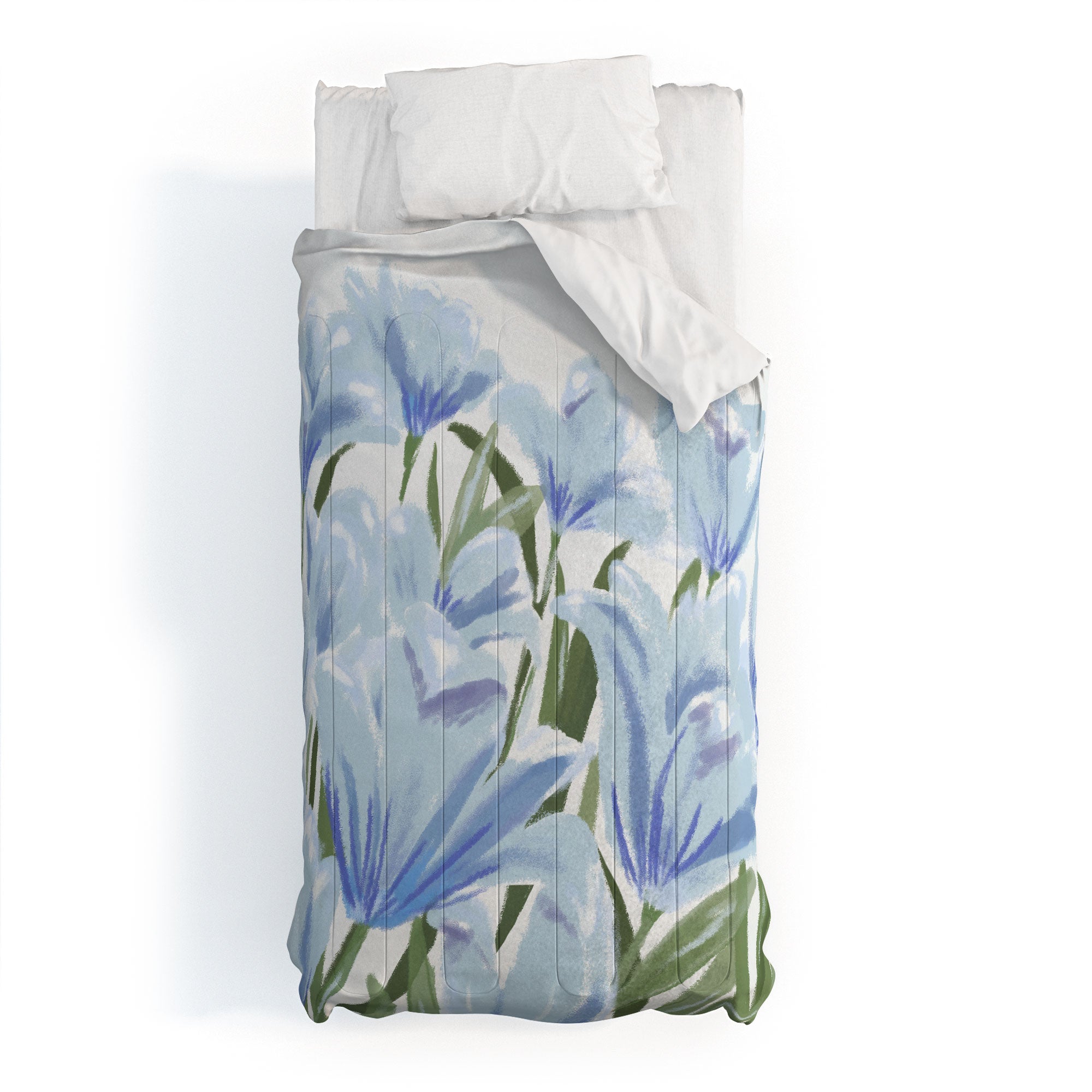 DENY Designs blue blooms Comforter