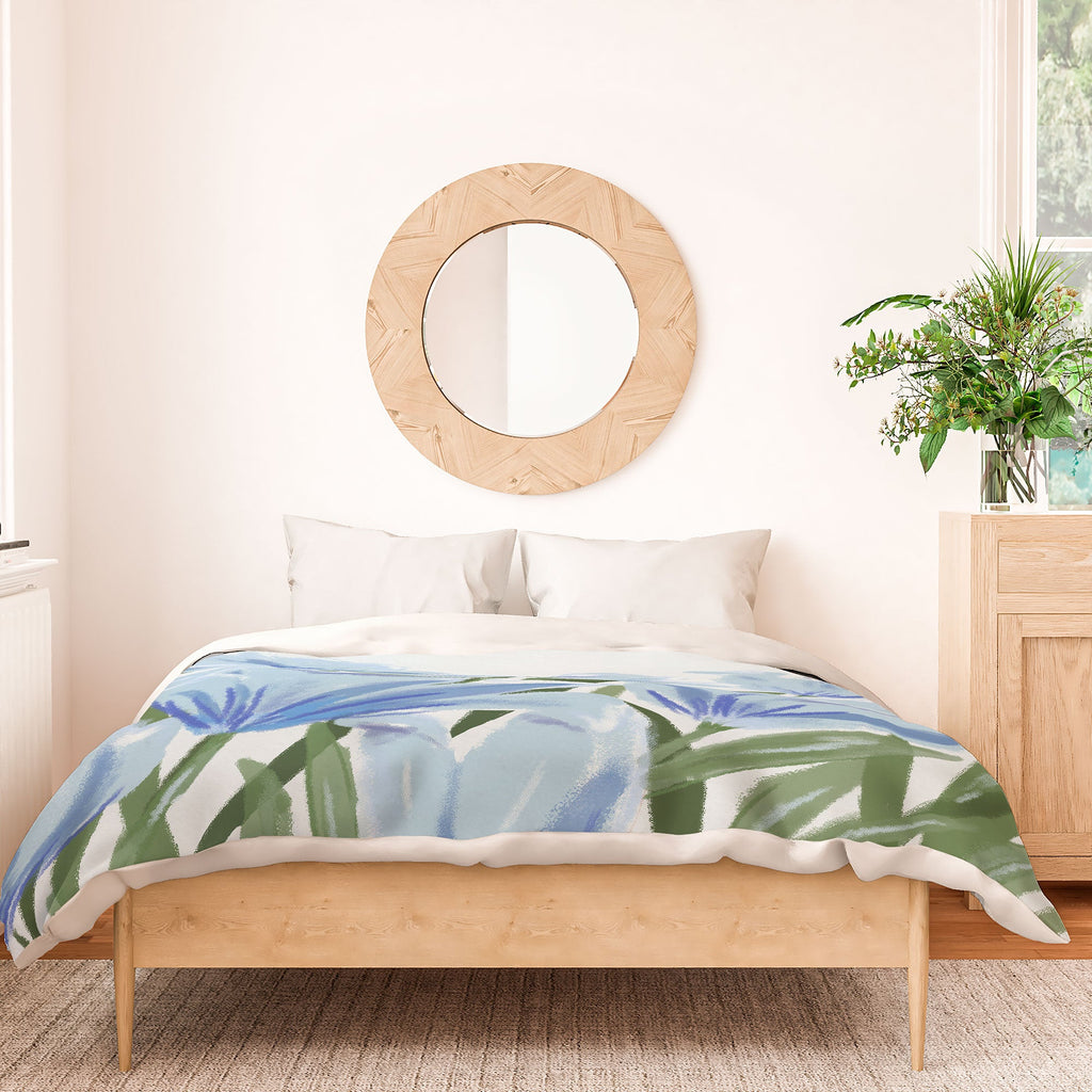 DENY Designs blue blooms Duvet Cover