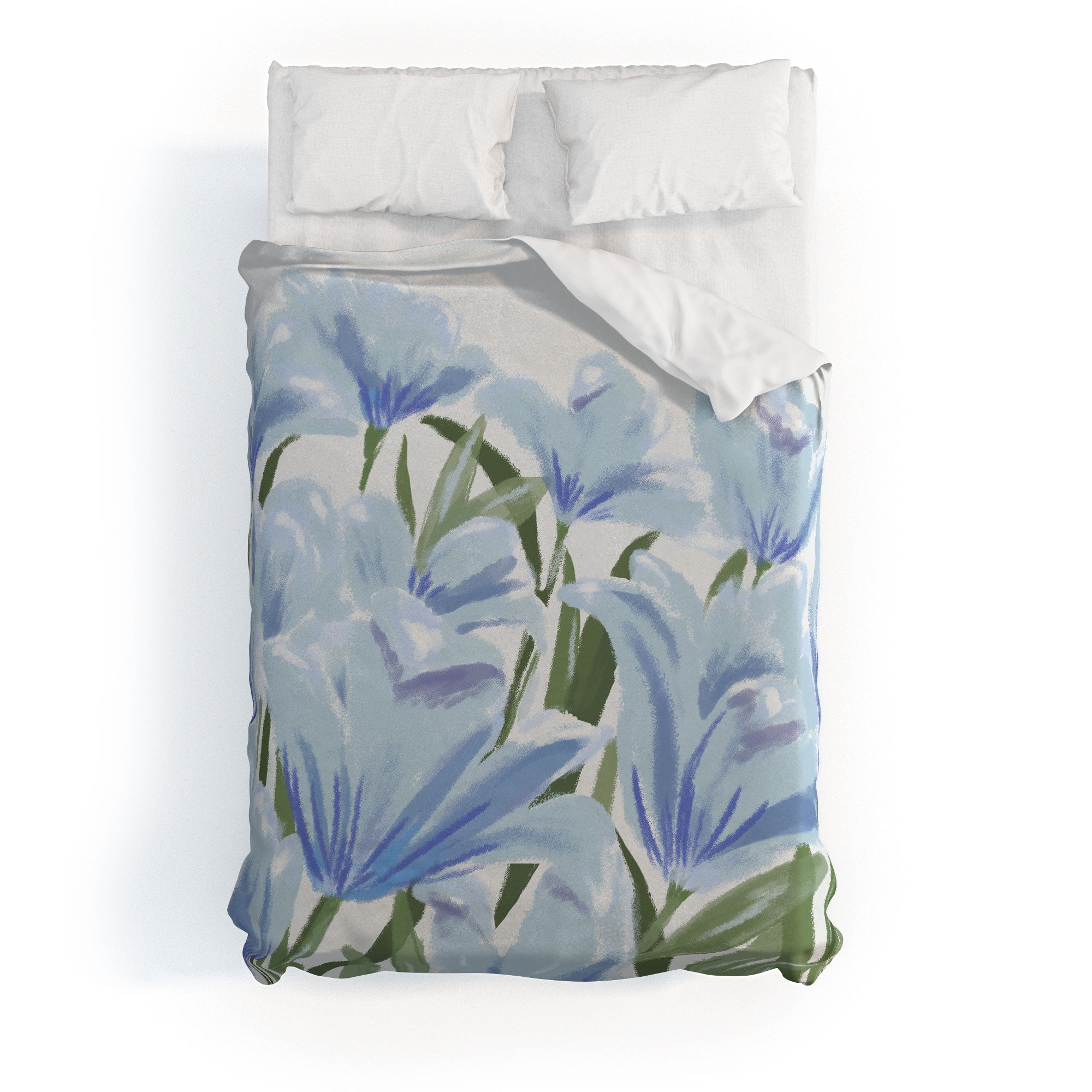 DENY Designs blue blooms Duvet Cover