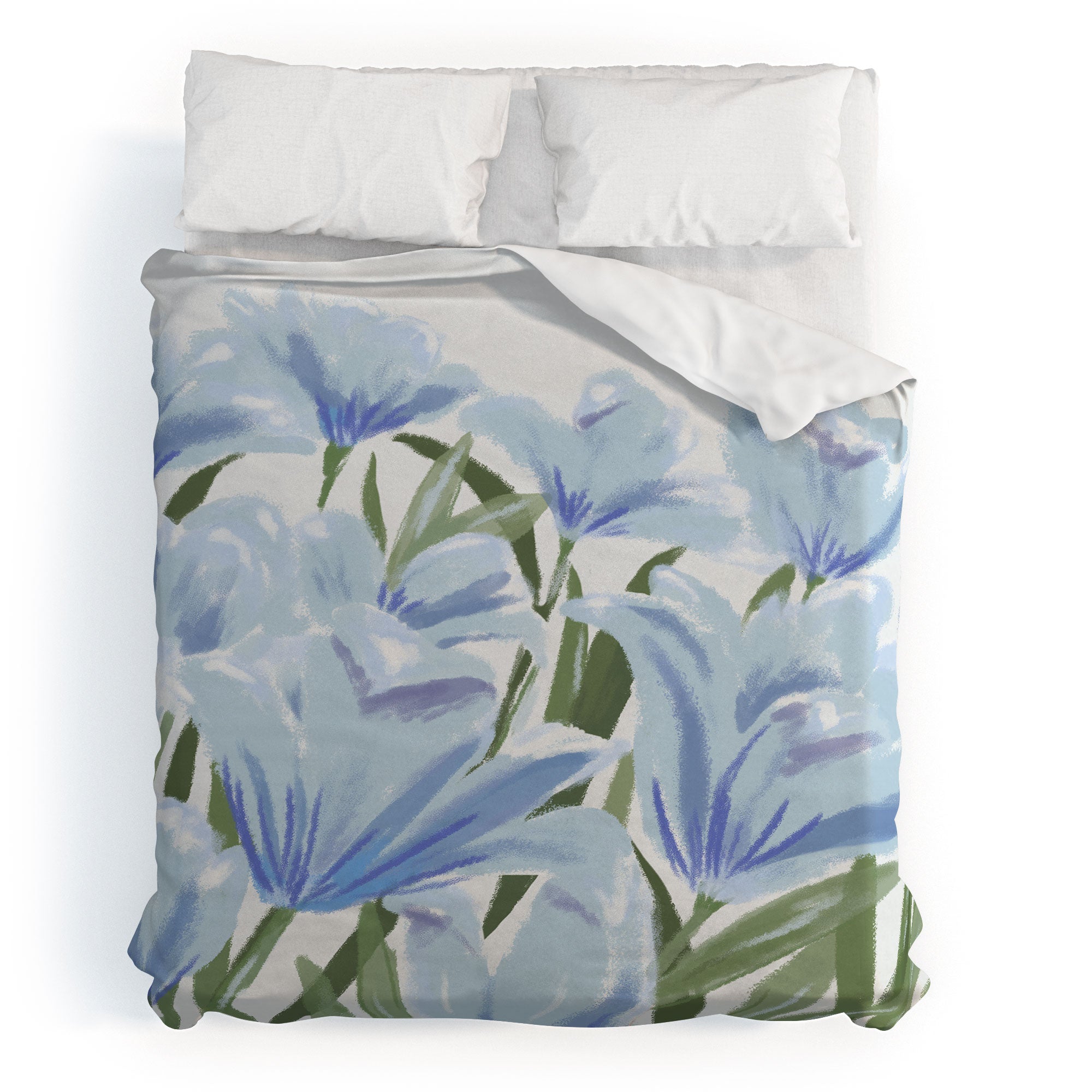 DENY Designs blue blooms Duvet Cover