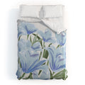 DENY Designs blue blooms Duvet Cover