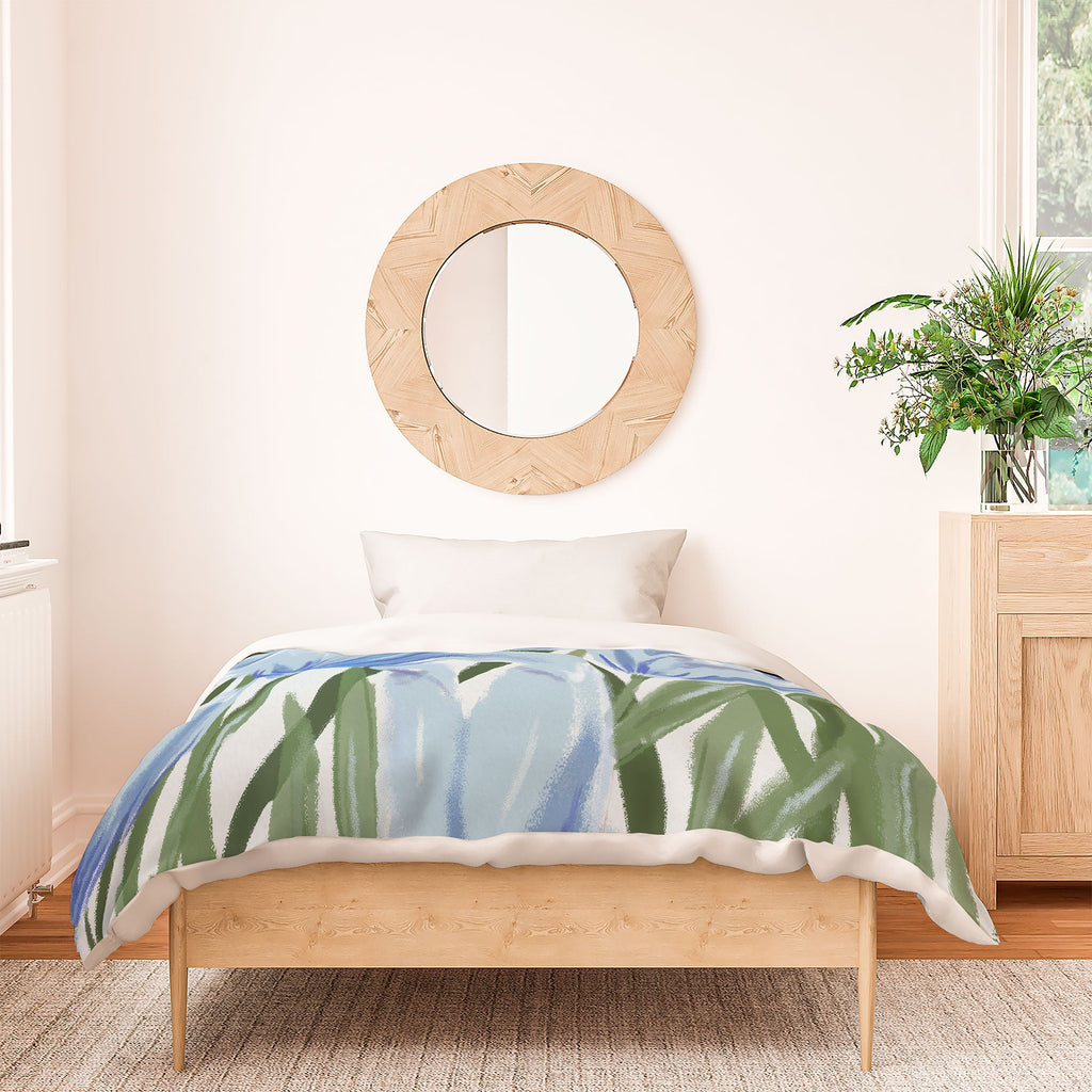 DENY Designs blue blooms Duvet Cover