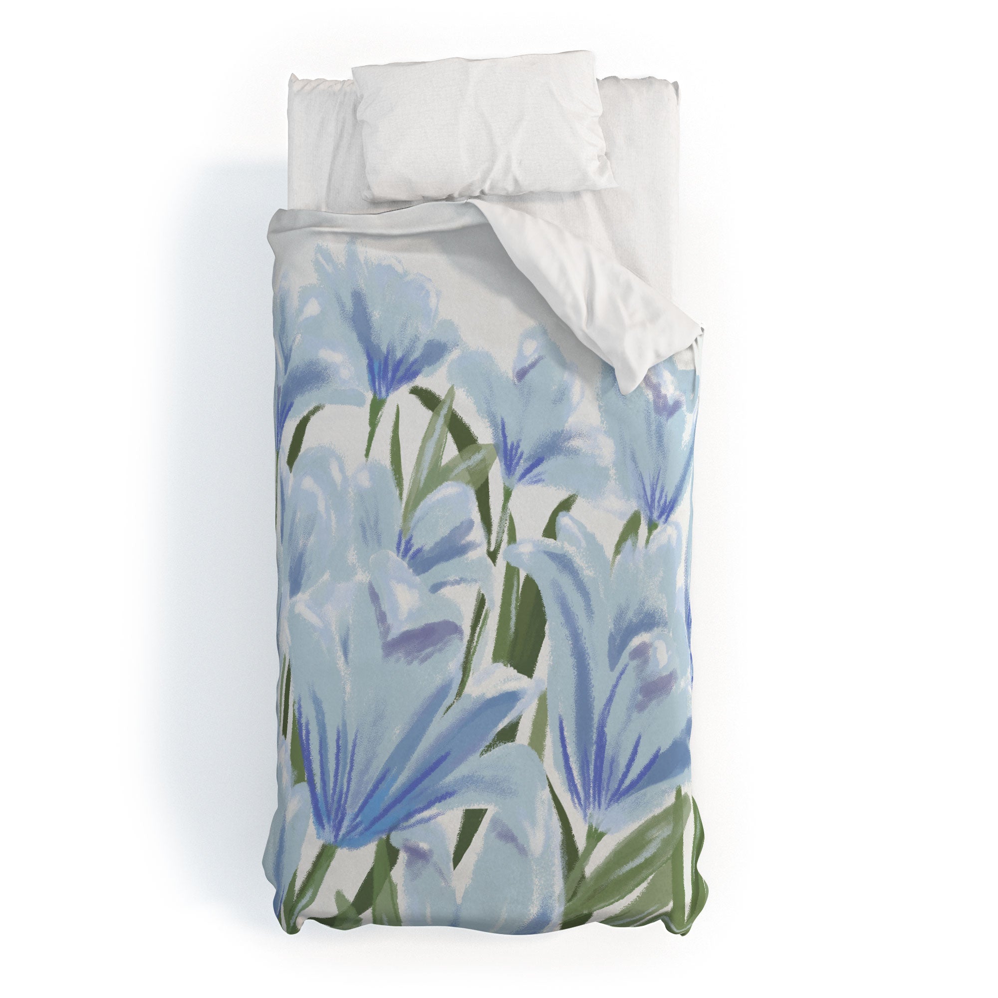 DENY Designs blue blooms Duvet Cover