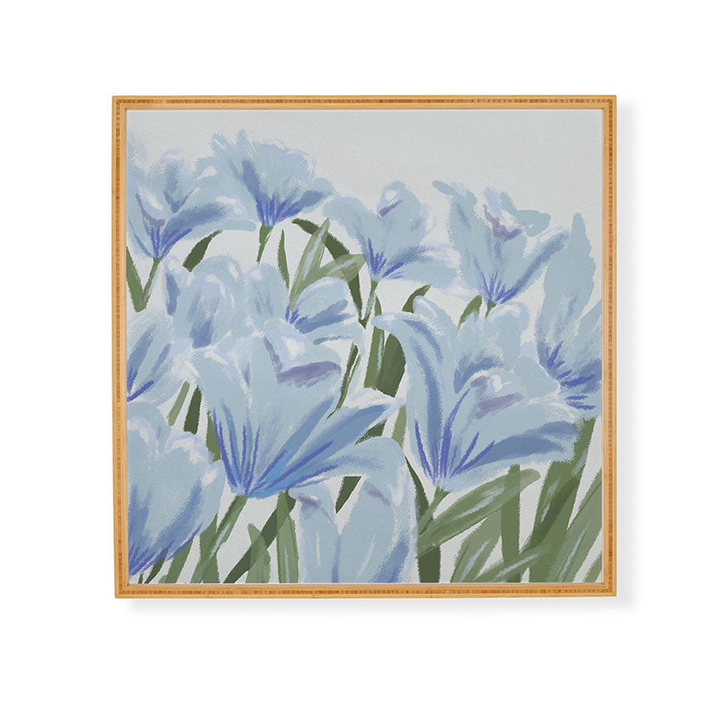 DENY Designs blue blooms Framed Wall Art
