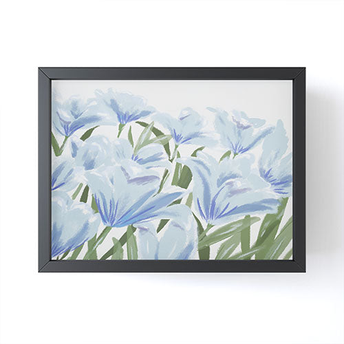 DENY Designs blue blooms Framed Mini Art Print