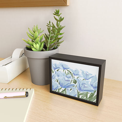 DENY Designs blue blooms Framed Mini Art Print