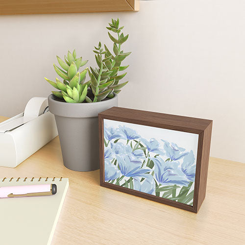 DENY Designs blue blooms Framed Mini Art Print