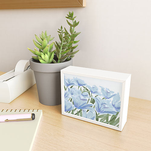 DENY Designs blue blooms Framed Mini Art Print