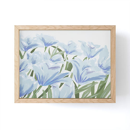 DENY Designs blue blooms Framed Mini Art Print