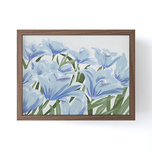 DENY Designs blue blooms Framed Mini Art Print