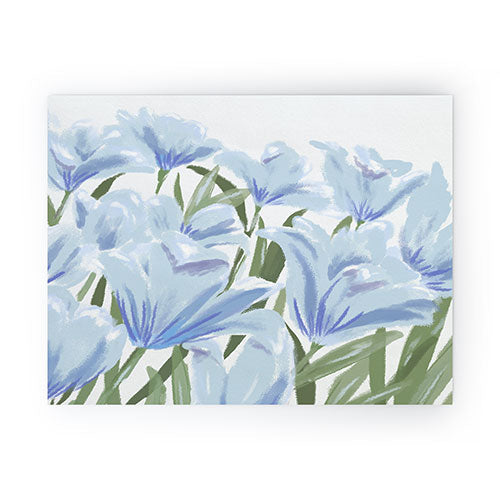 DENY Designs blue blooms Mini Art Print