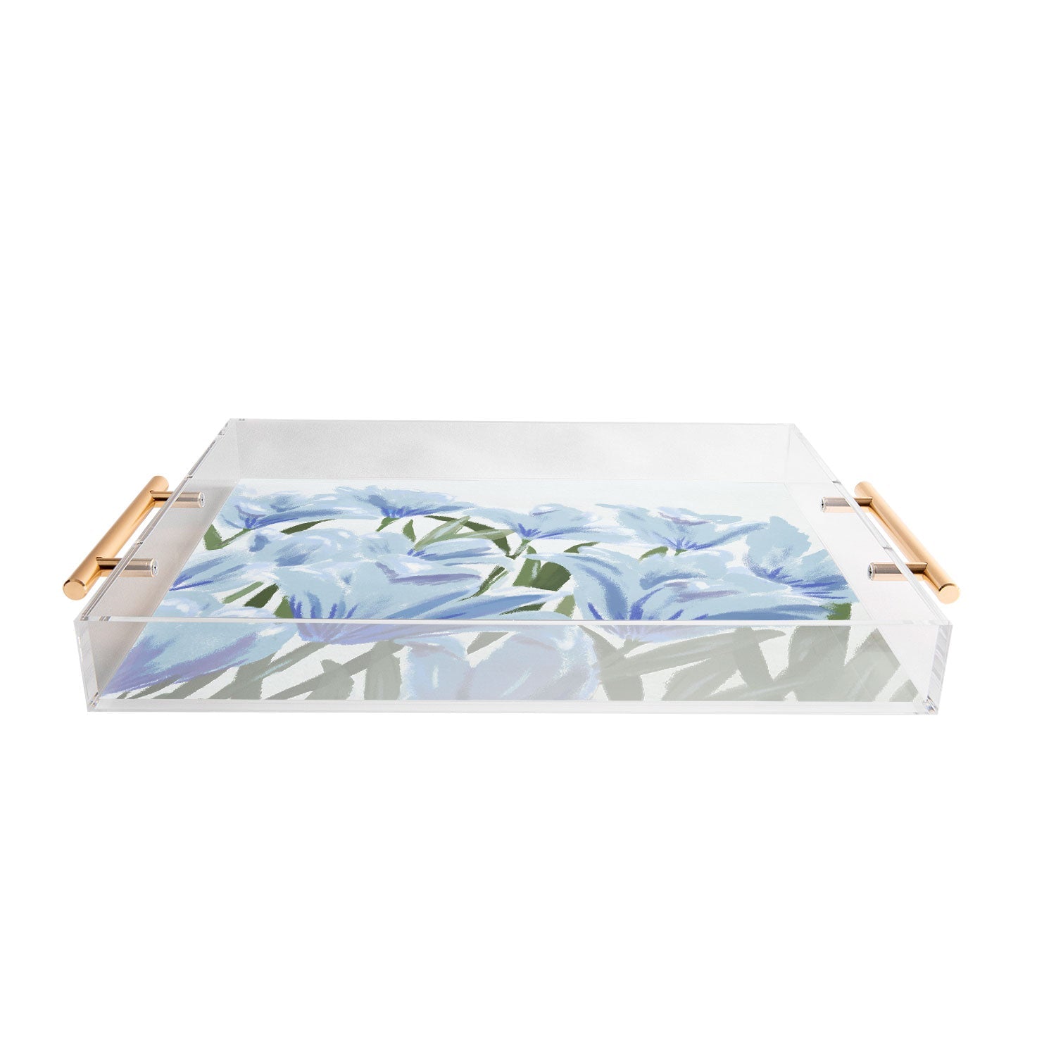 DENY Designs blue blooms Acrylic Tray