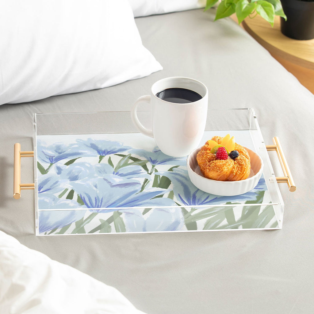 DENY Designs blue blooms Acrylic Tray