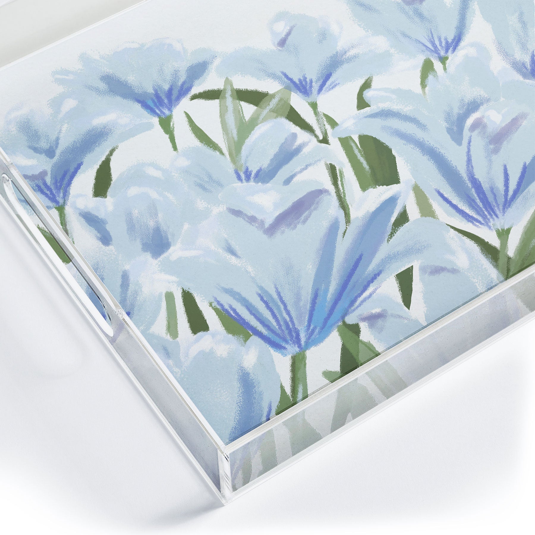 DENY Designs blue blooms Acrylic Tray
