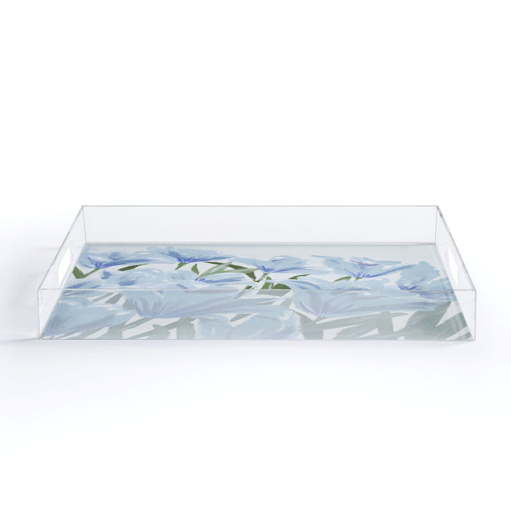 DENY Designs blue blooms Acrylic Tray