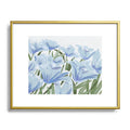 DENY Designs blue blooms Metal Framed Art Print