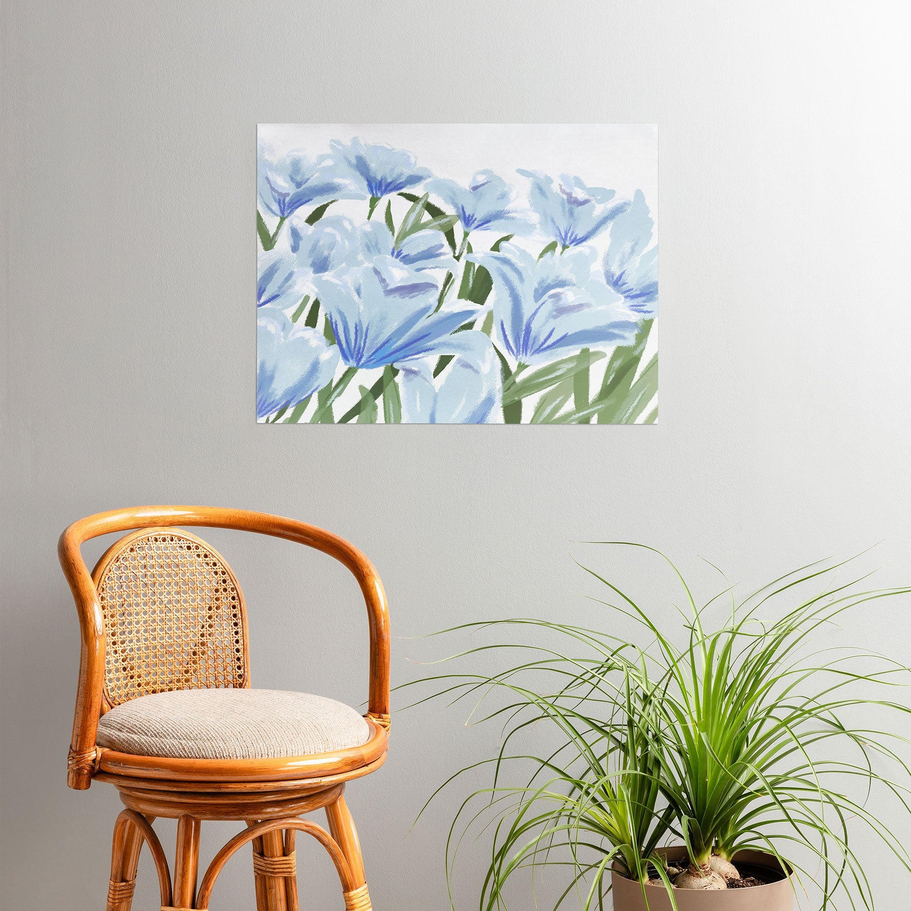 DENY Designs blue blooms Poster