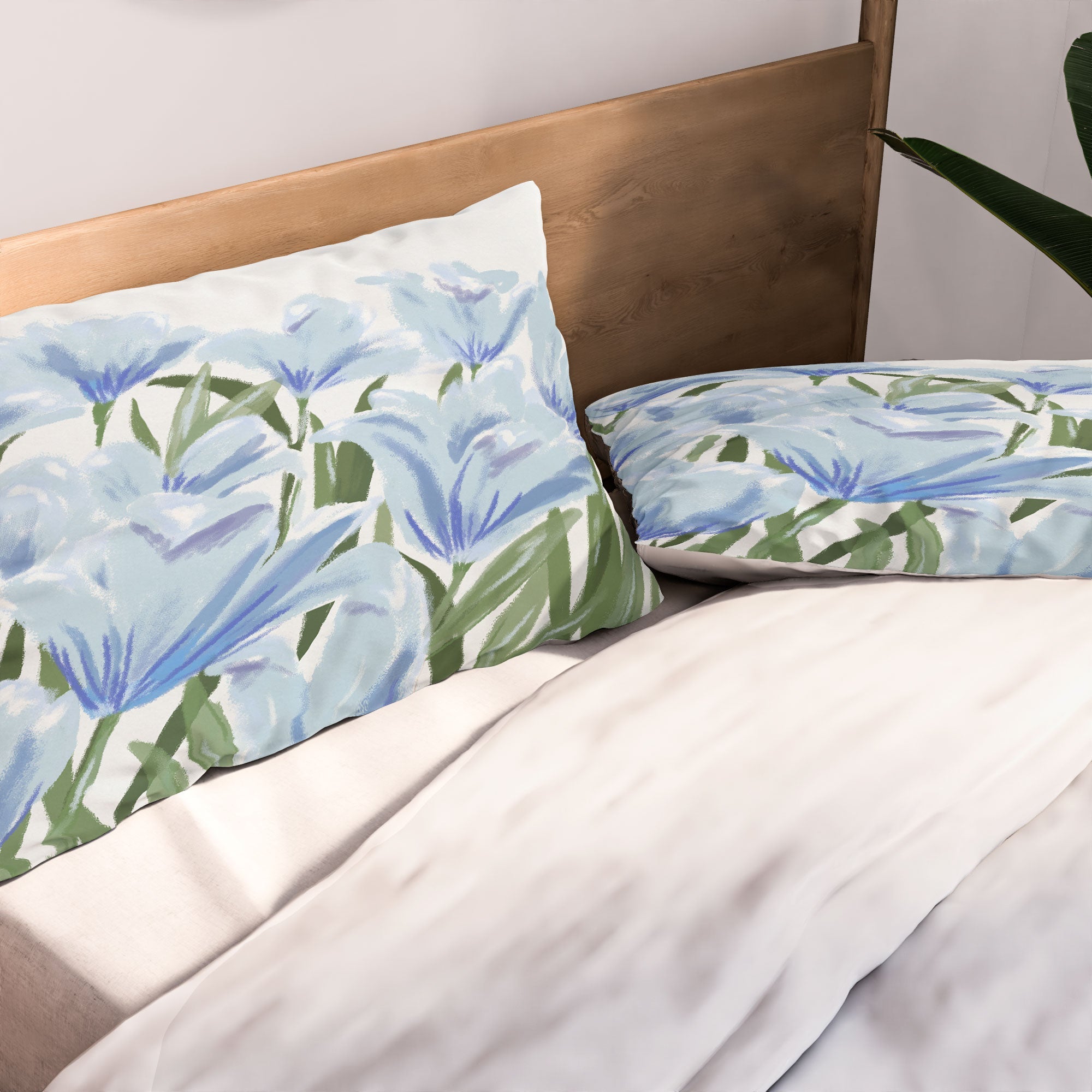 DENY Designs blue blooms Pillow Shams