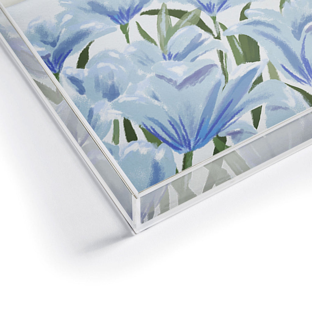 DENY Designs blue blooms Acrylic Tray