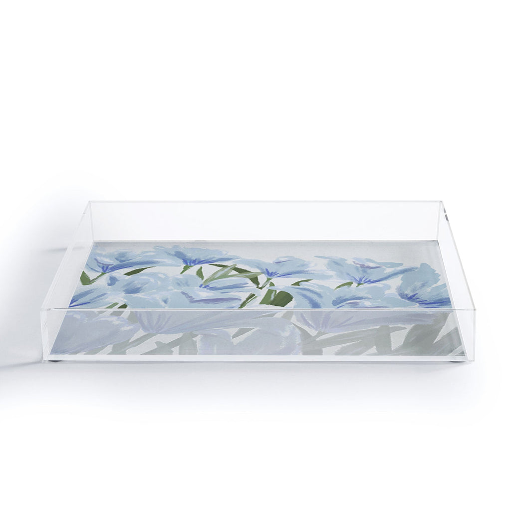 DENY Designs blue blooms Acrylic Tray