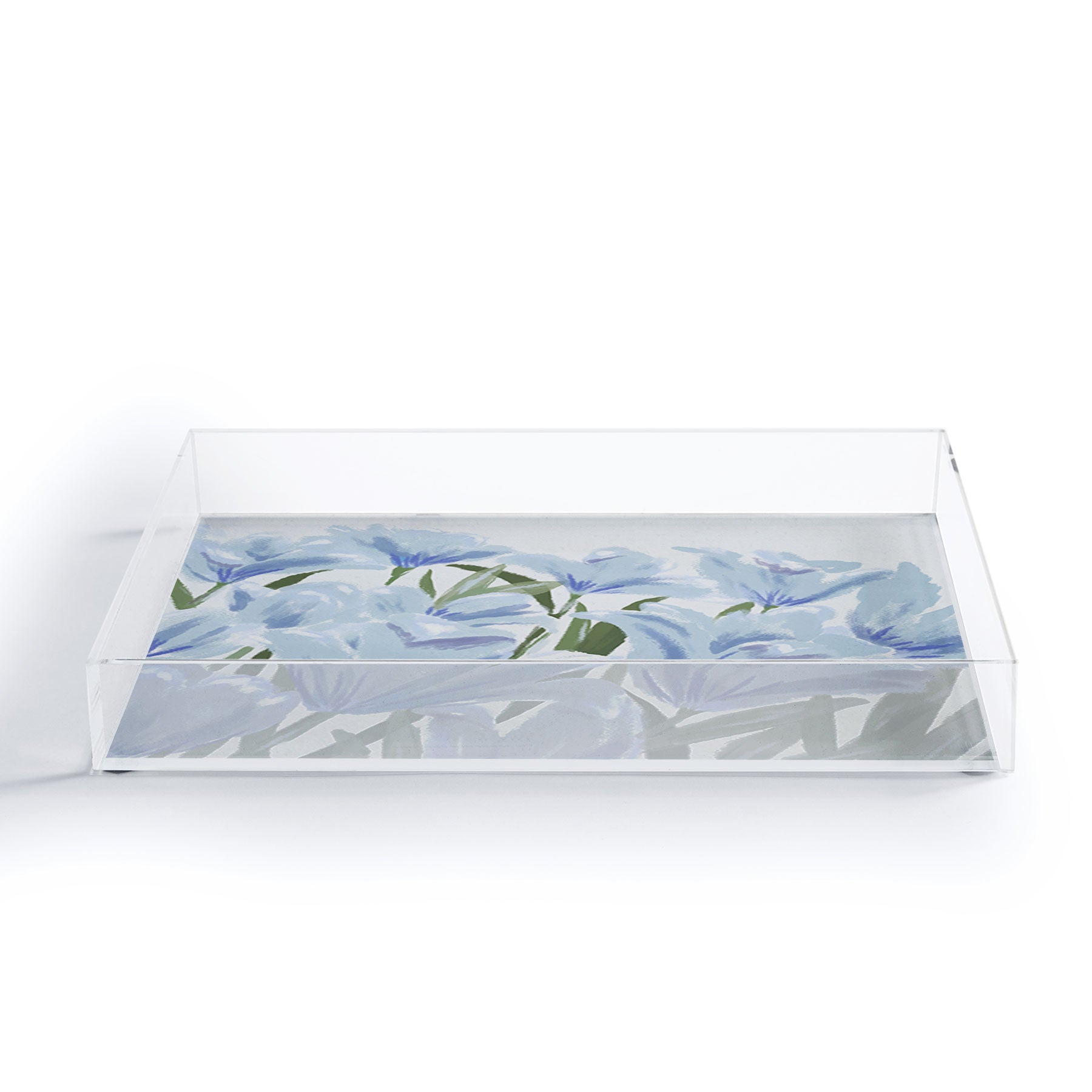 DENY Designs blue blooms Acrylic Tray