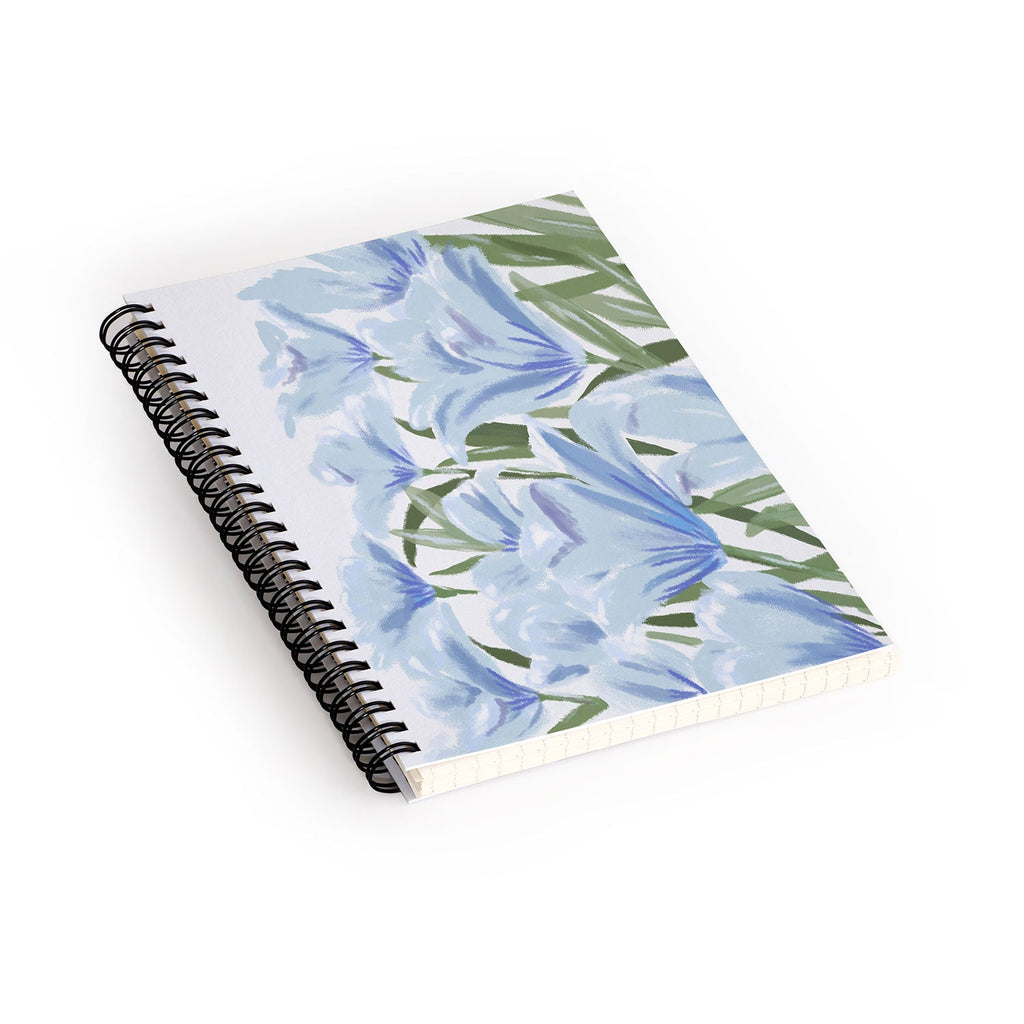 DENY Designs blue blooms Spiral Notebook