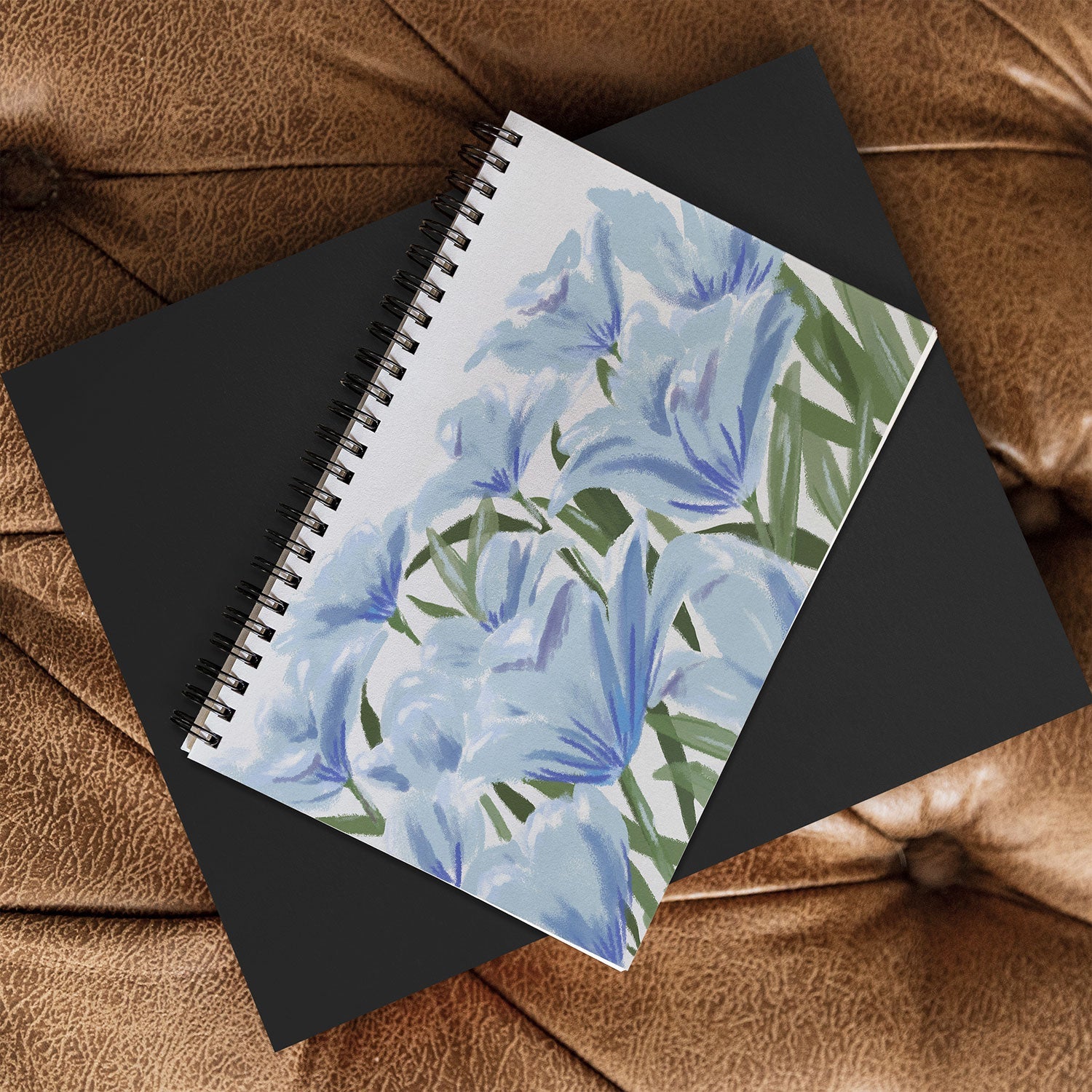 DENY Designs blue blooms Spiral Notebook