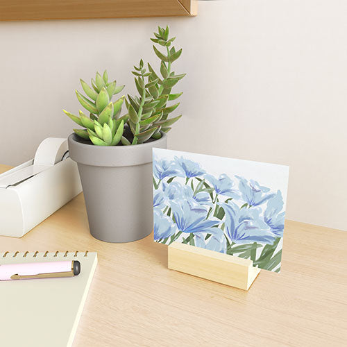 DENY Designs blue blooms Mini Art Print