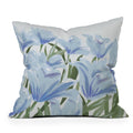 DENY Designs blue blooms Outdoor Throw Pillow