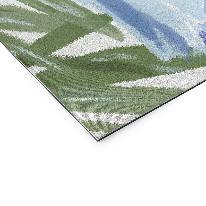 DENY Designs blue blooms Welcome Mat