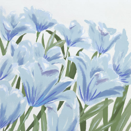 DENY Designs blue blooms Shower Curtain