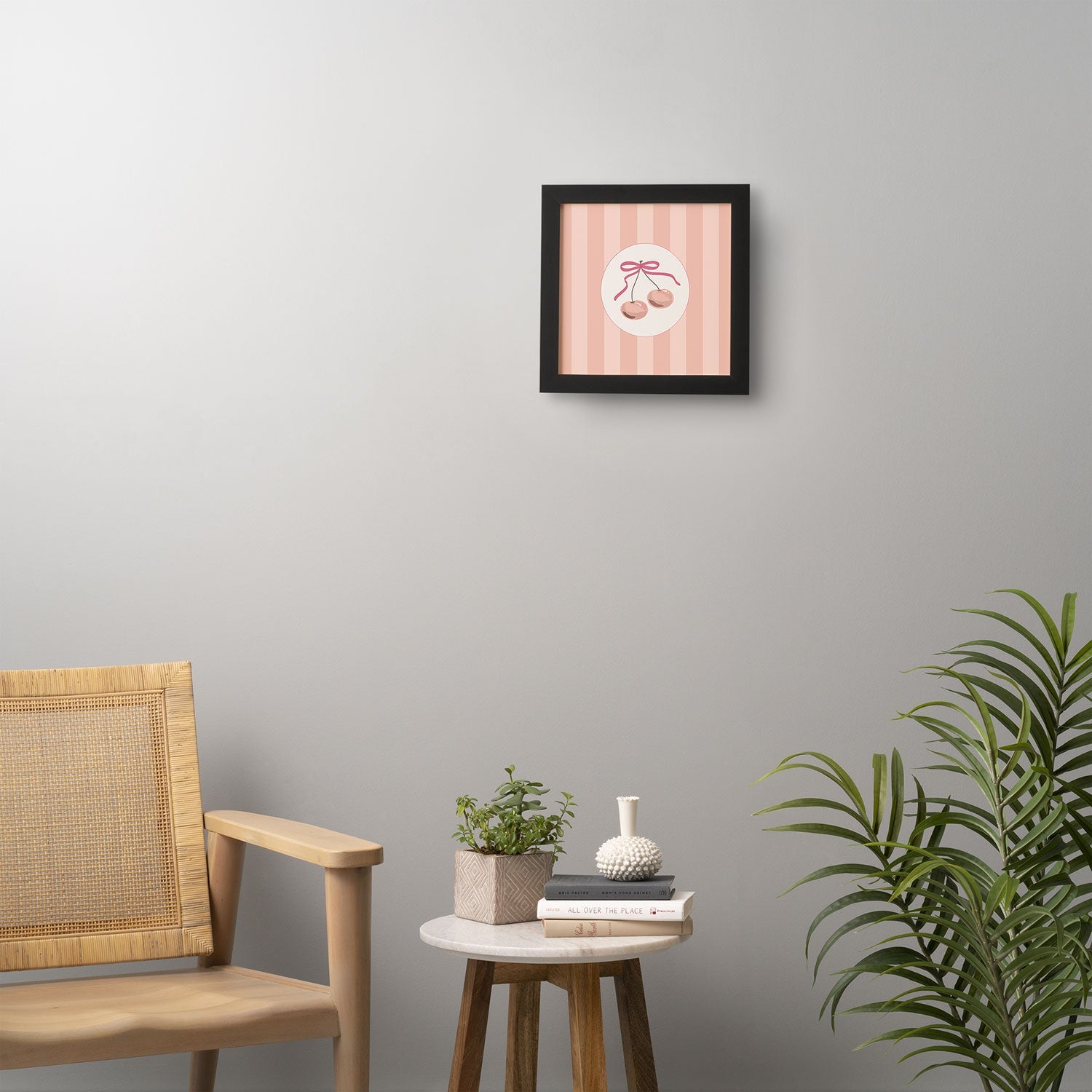 DENY Designs Bow Cherries Framed Wall Art