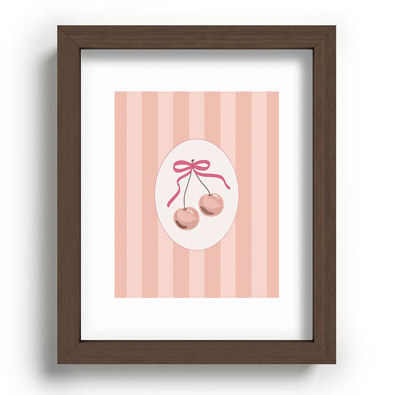 DENY Designs Bow Cherries Recessed Framing Rectangle