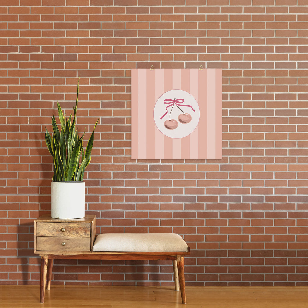 DENY Designs Bow Cherries Art Print
