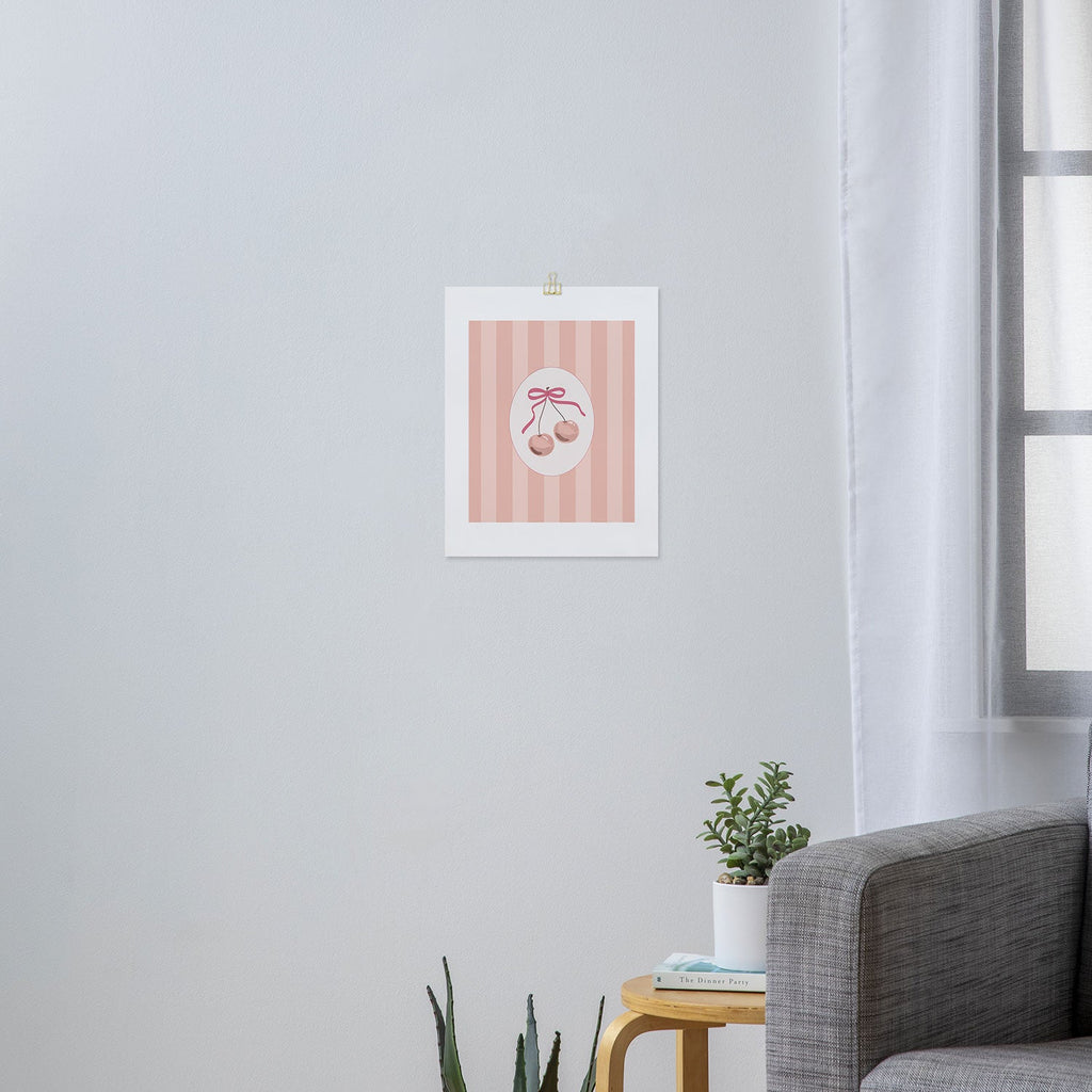 DENY Designs Bow Cherries Art Print