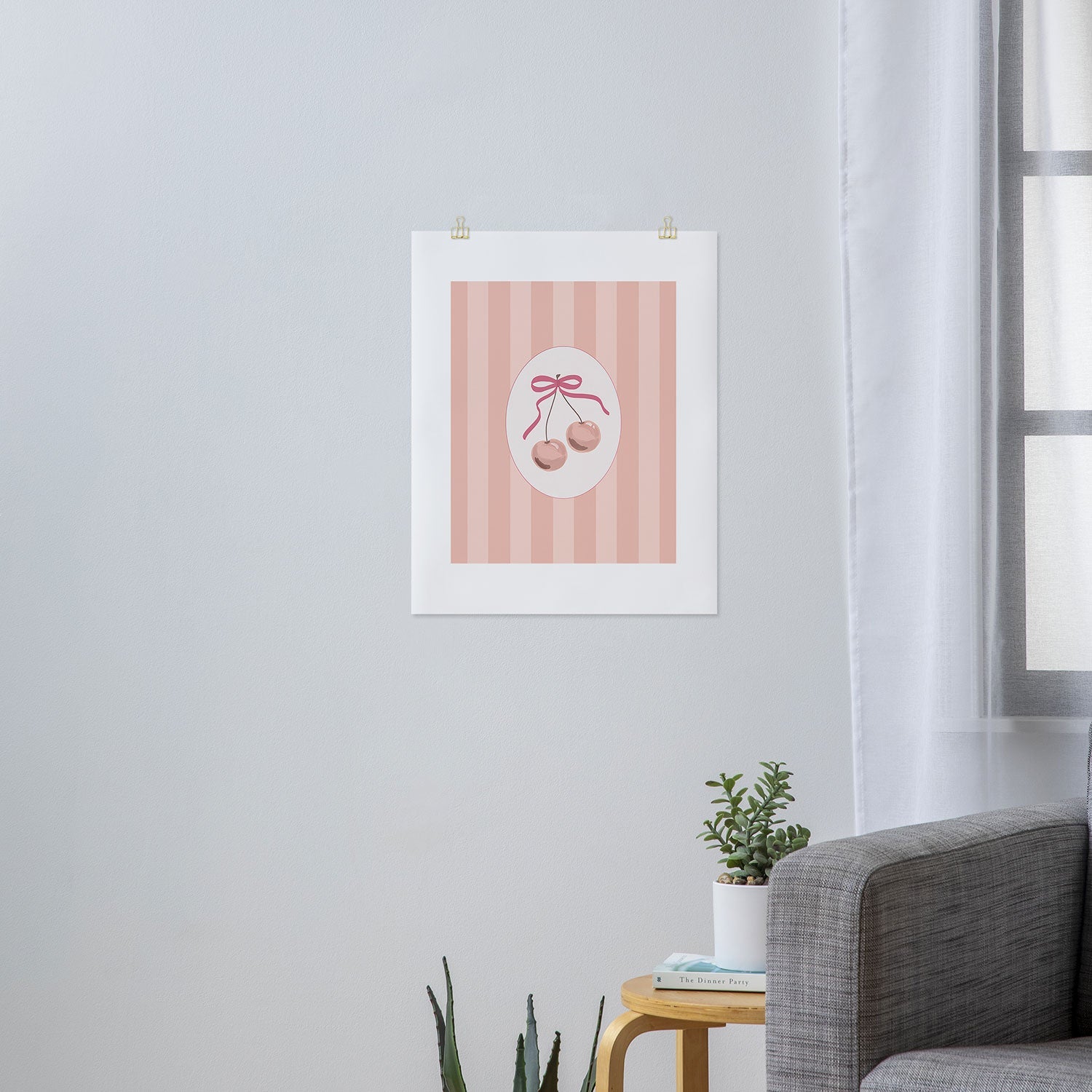 DENY Designs Bow Cherries Art Print