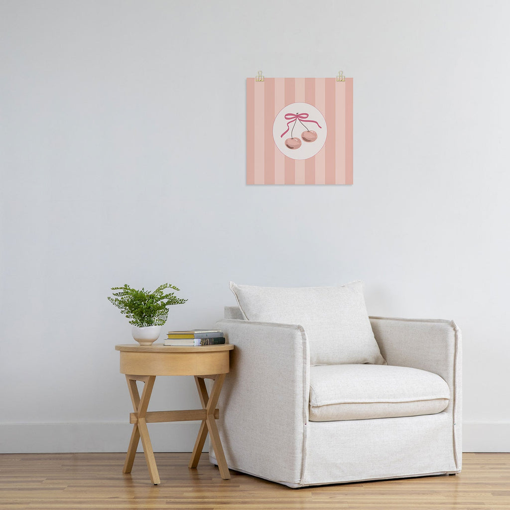 DENY Designs Bow Cherries Art Print