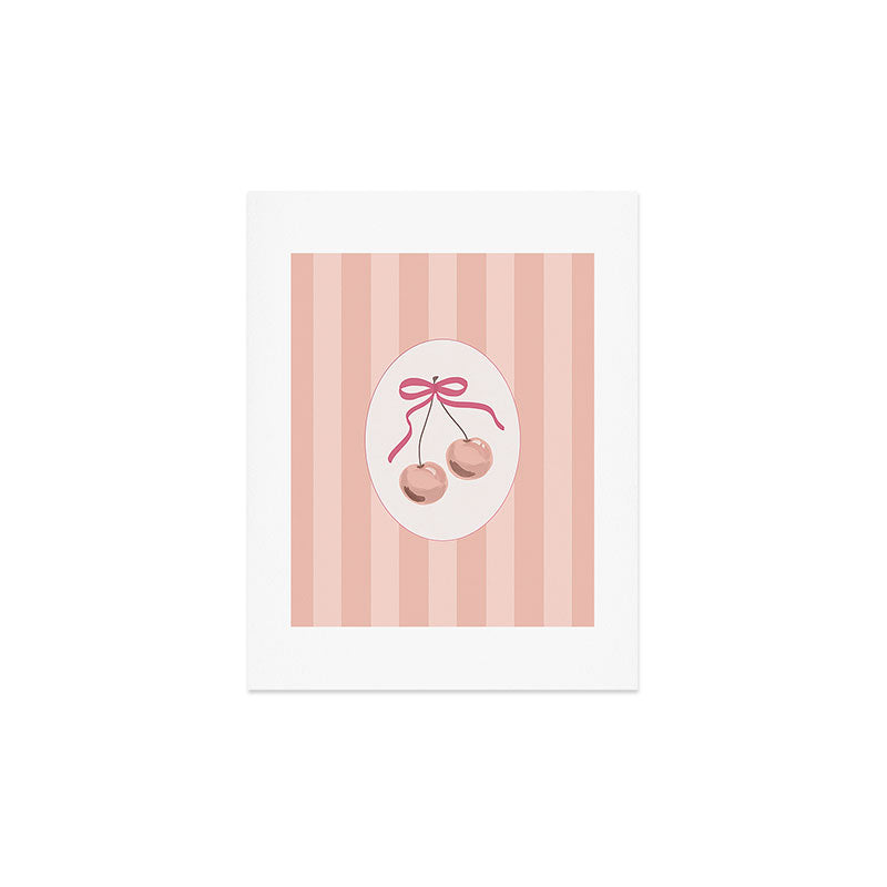 DENY Designs Bow Cherries Art Print