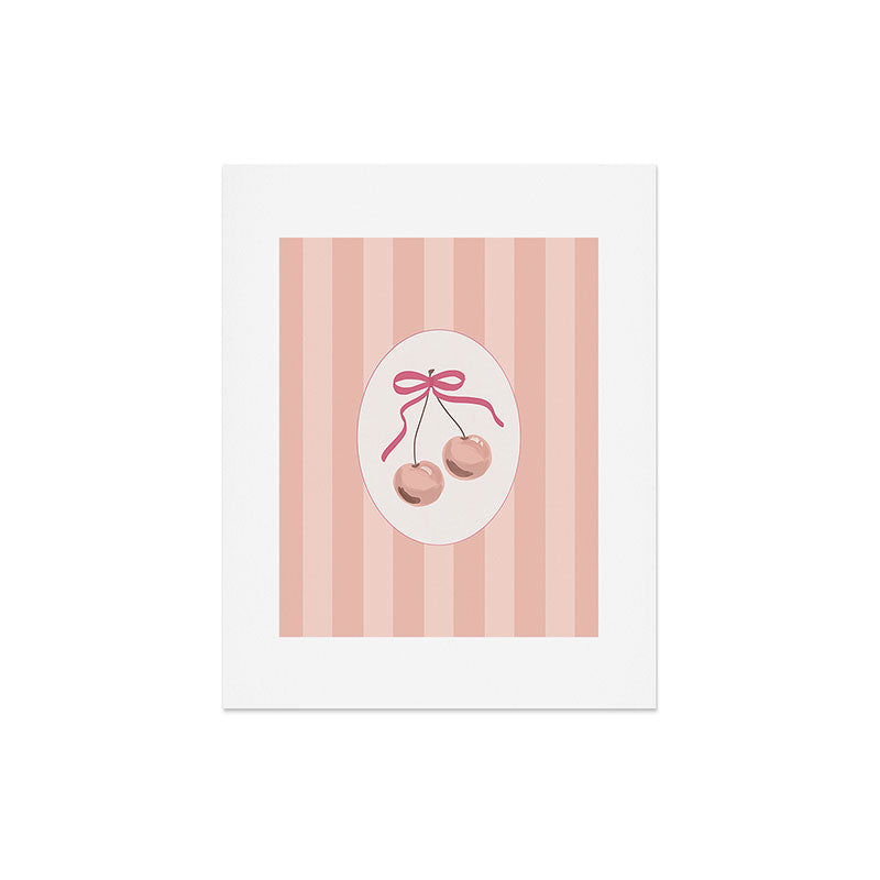 DENY Designs Bow Cherries Art Print