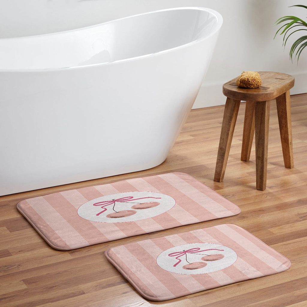 DENY Designs Bow Cherries Memory Foam Bath Mat