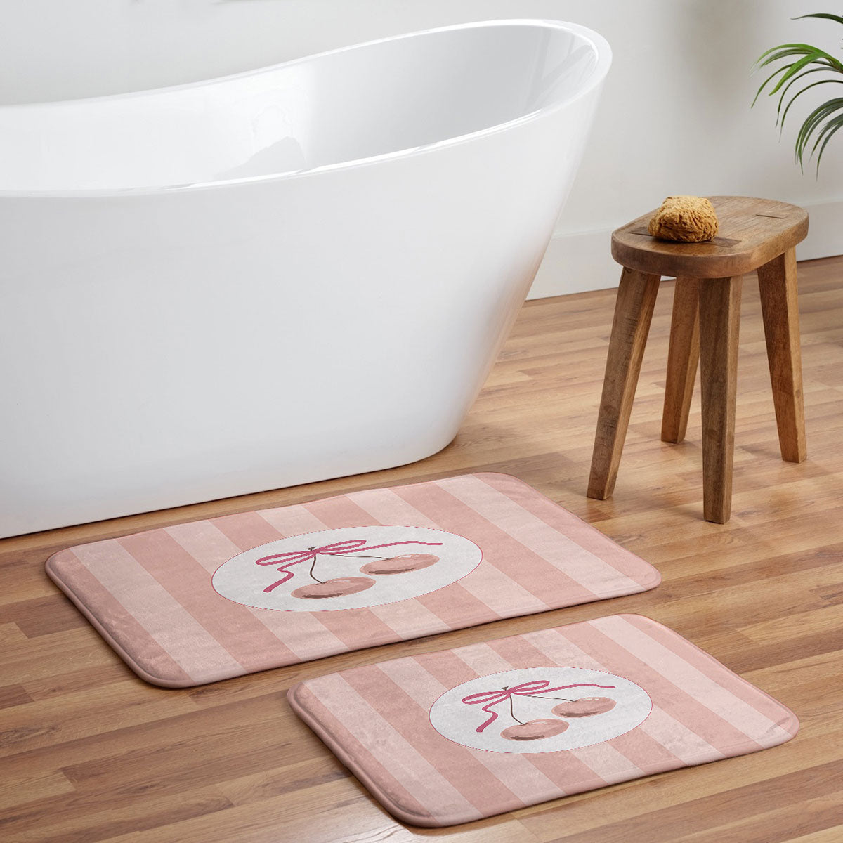 DENY Designs Bow Cherries Memory Foam Bath Mat