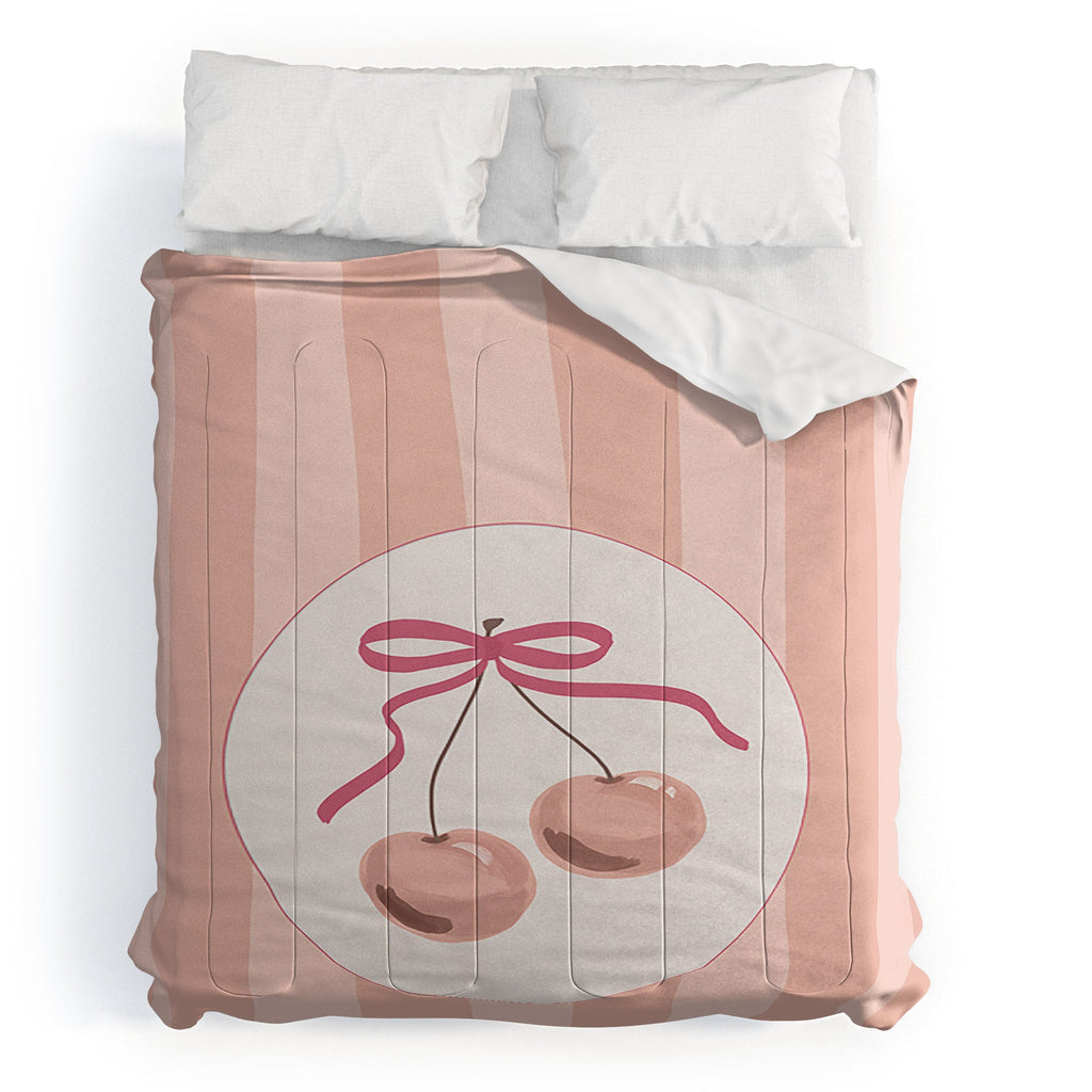 DENY Designs Bow Cherries Comforter