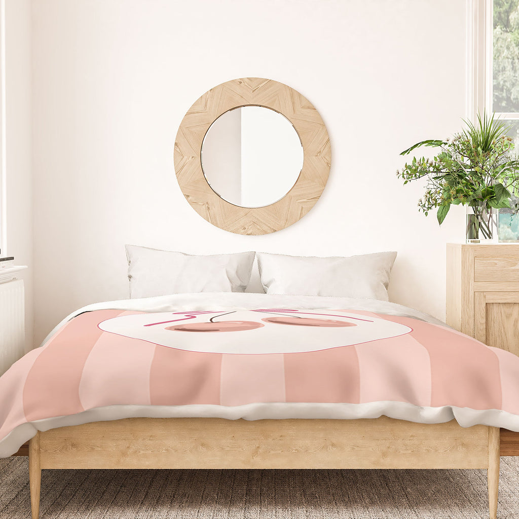 DENY Designs Bow Cherries Duvet Cover