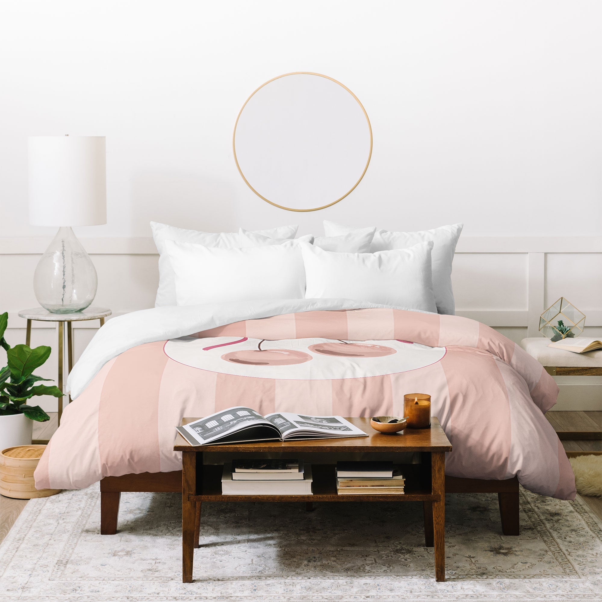 DENY Designs Bow Cherries Duvet Cover